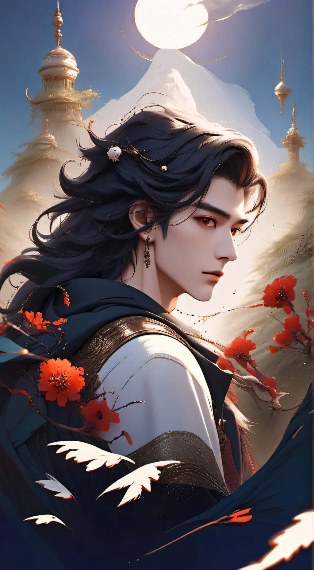 ai character: angel ☄️🌌🌠 background