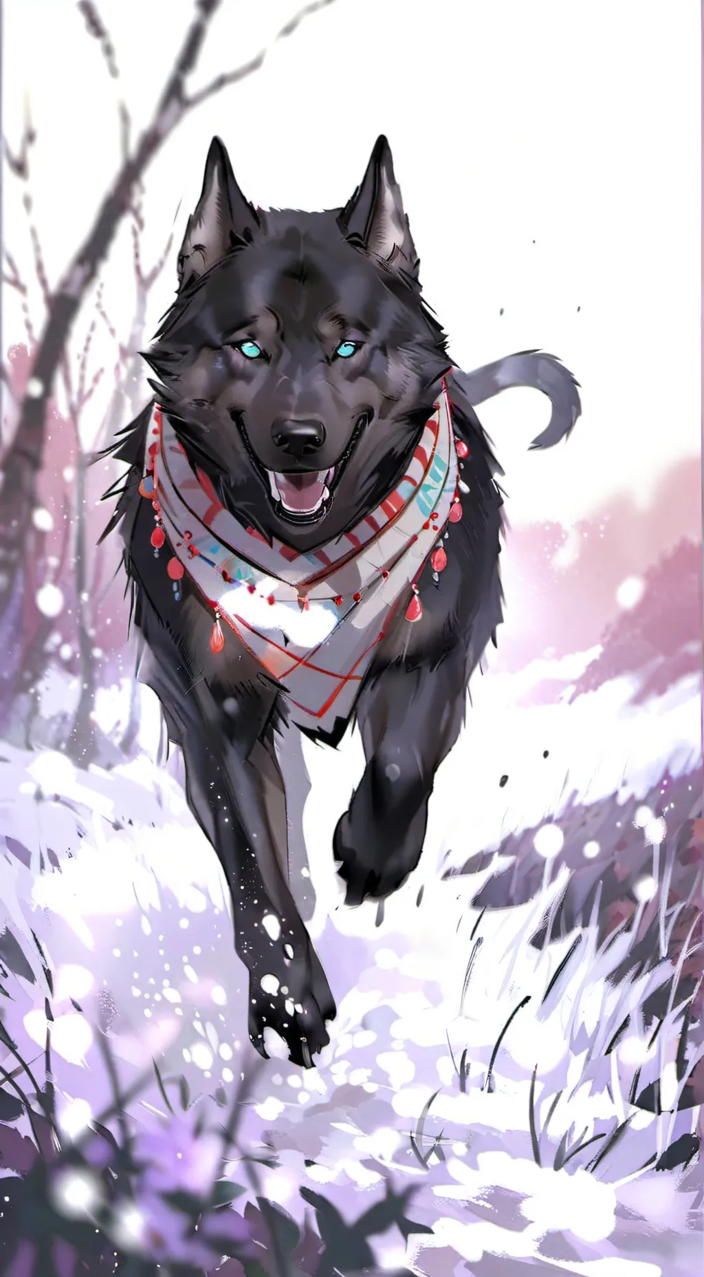 ai character: black perro background