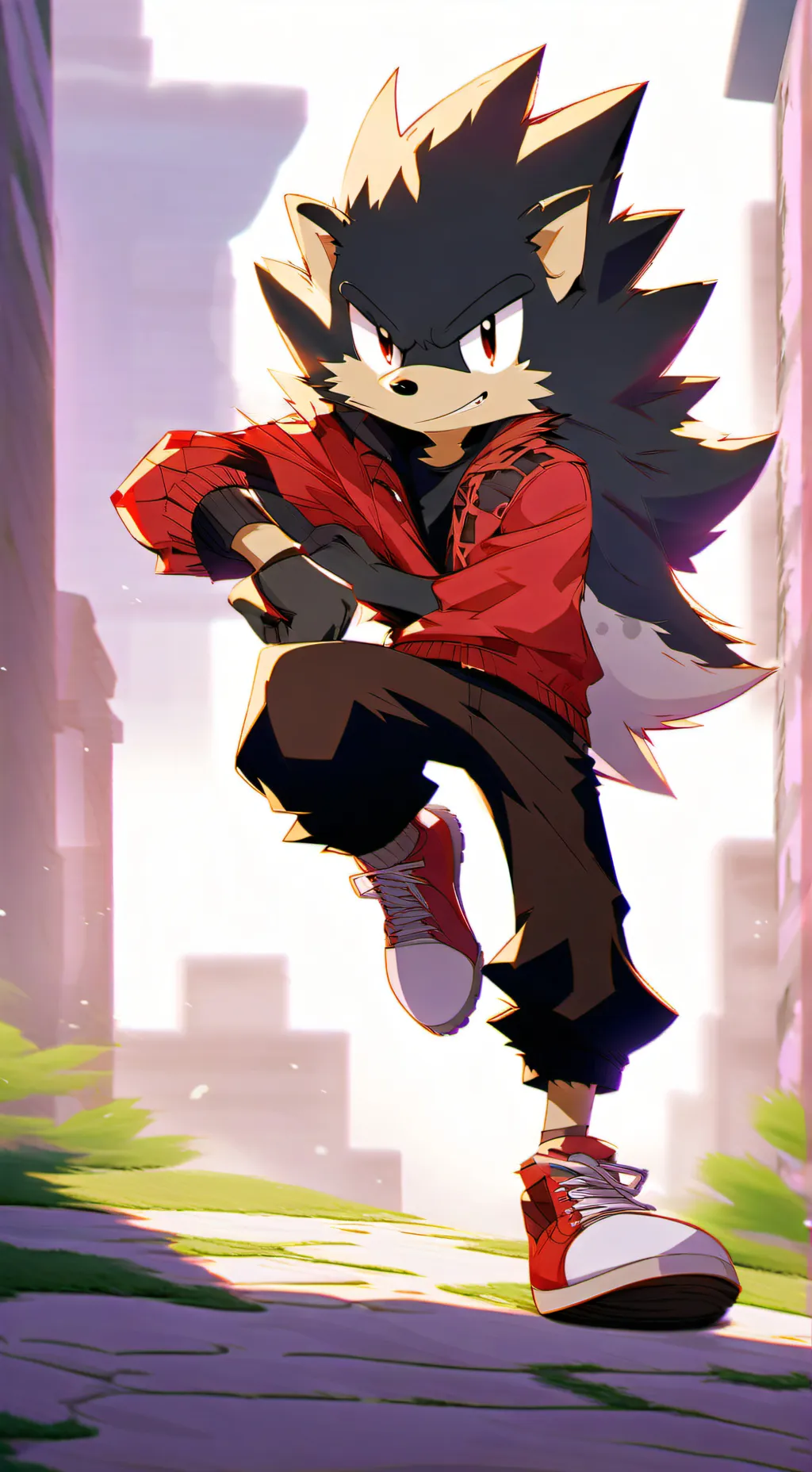 ai character: femboy shadow background