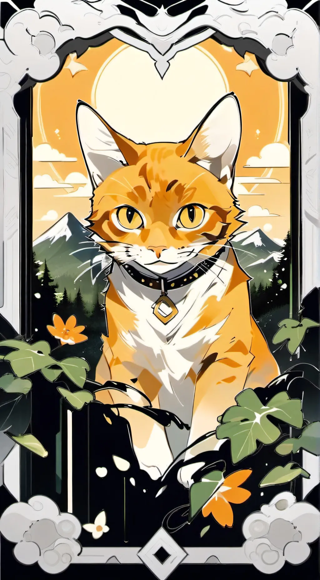 ai character: muchilio naranja  background