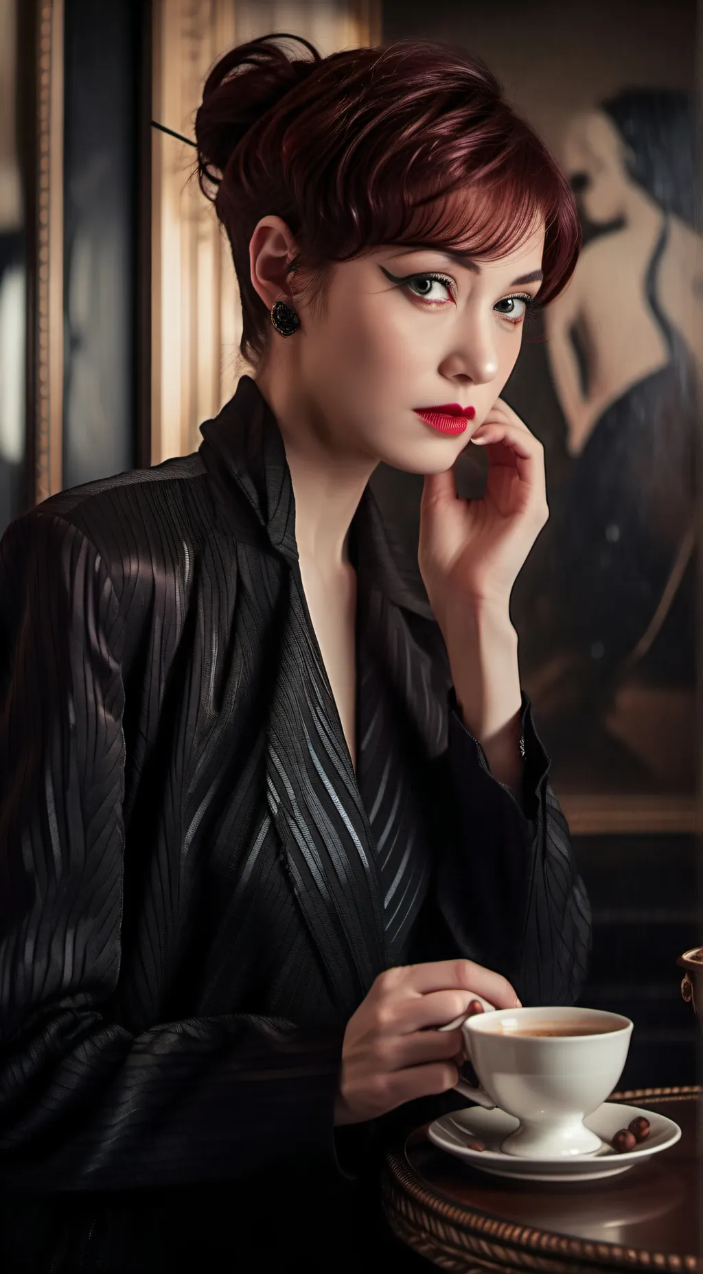 ai character: The Parisian Perfe background