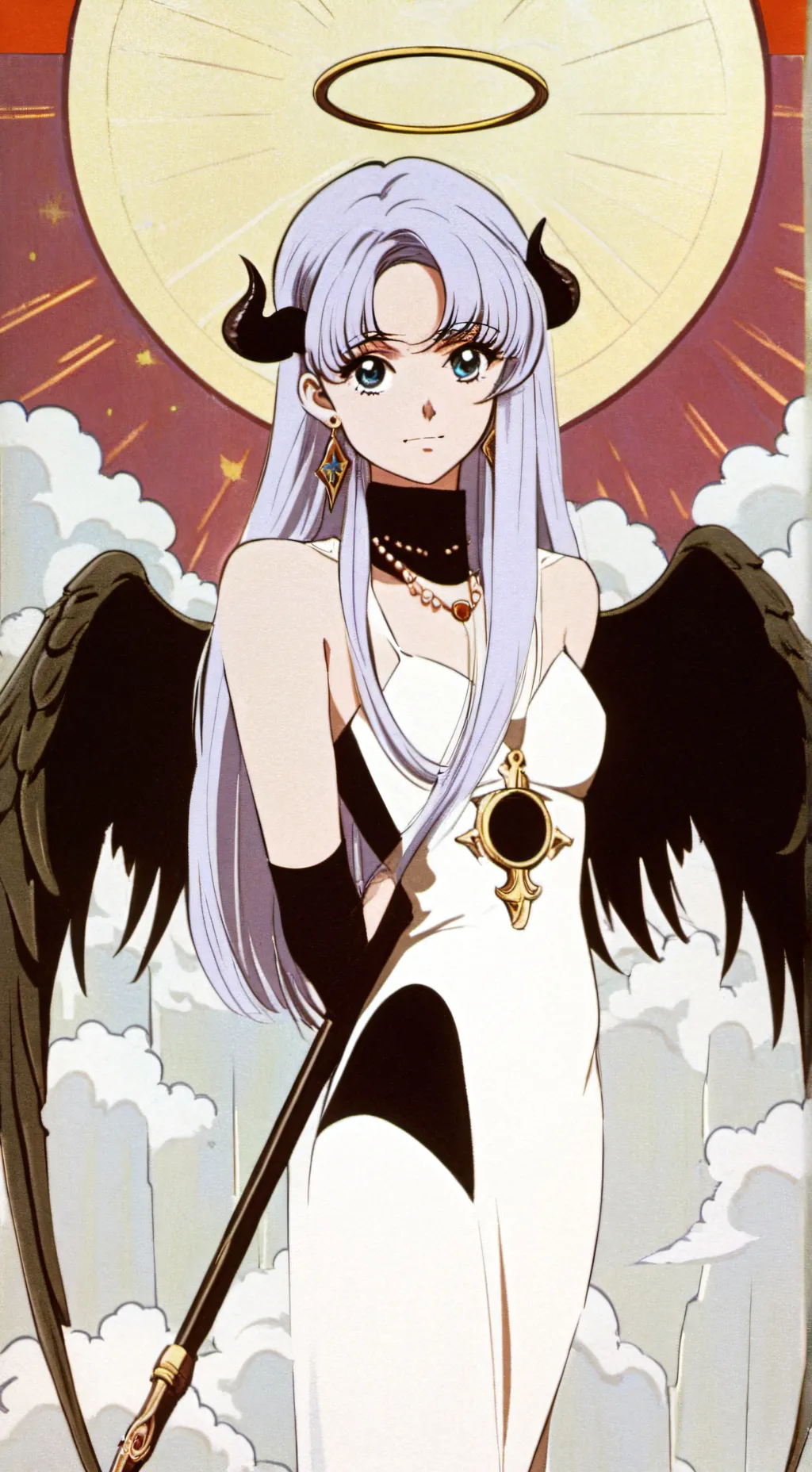 ai character: angel demon love background