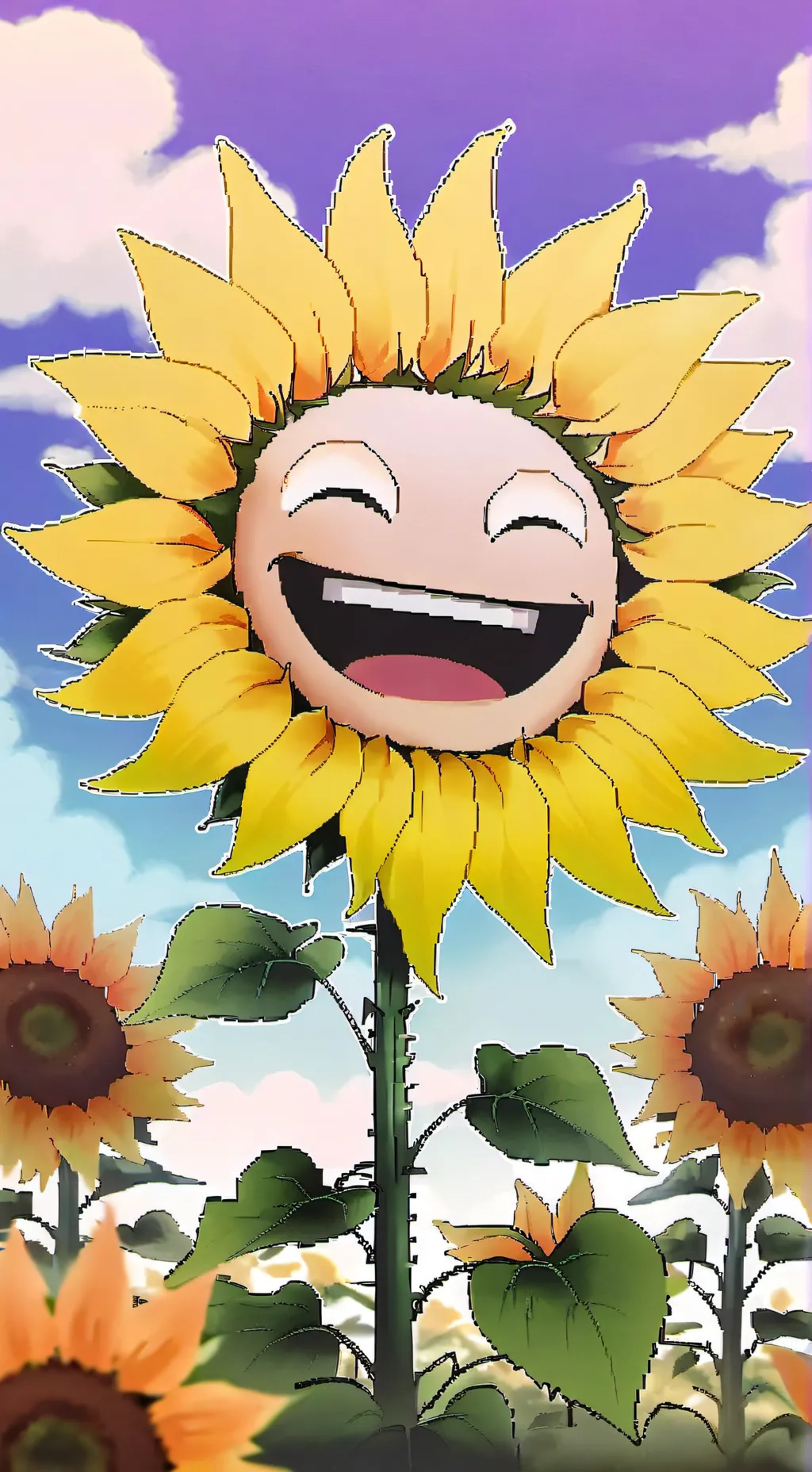 ai character: Flowey the flower background