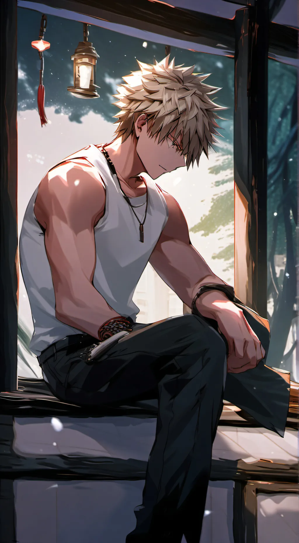 ai character: bakugo  background