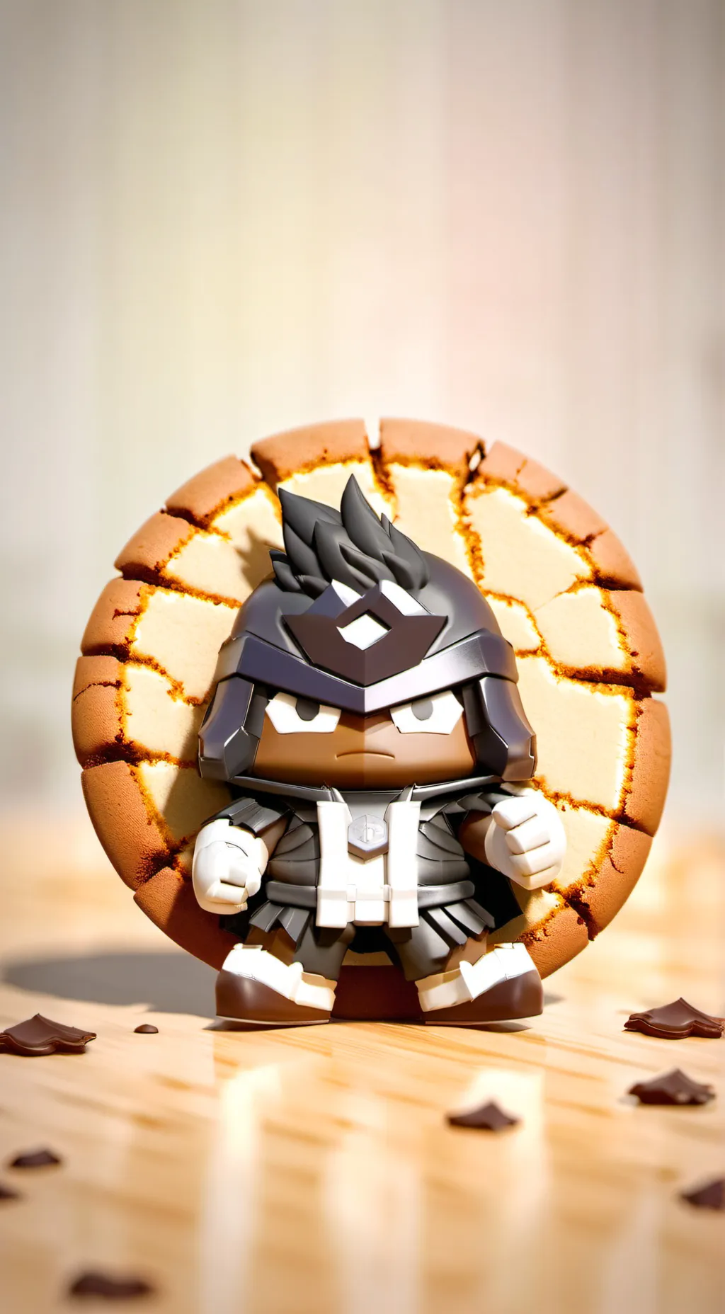 ai character: dark coco cookie background