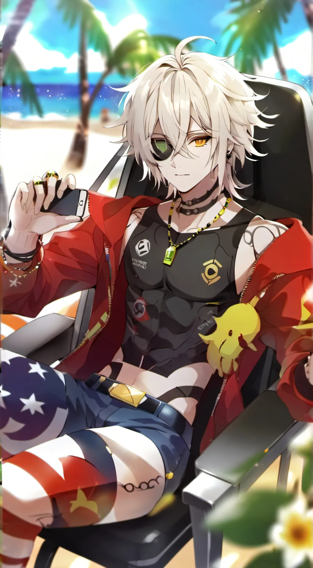 ai character: Denki Kaminari background