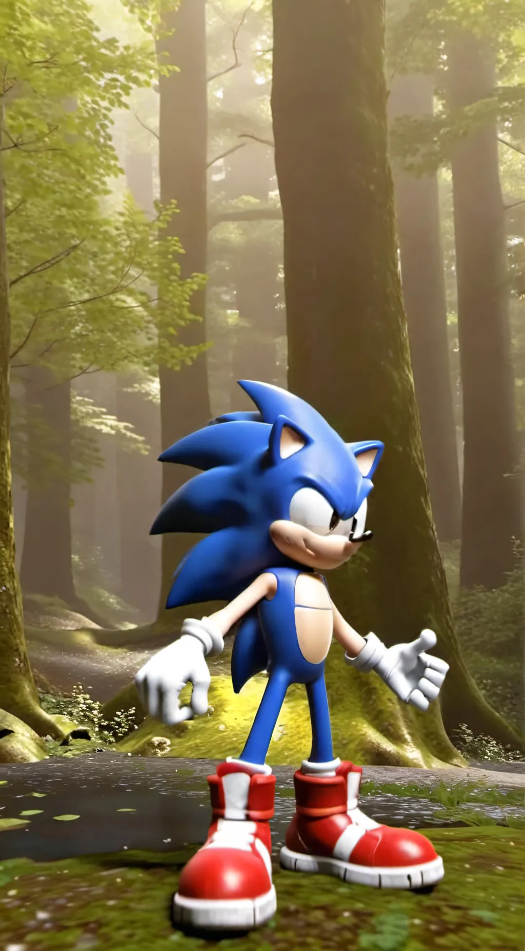 ai character: Movie Sonic  background