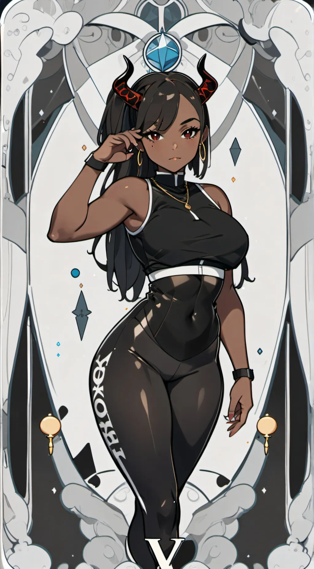 ai character: Lily (demon) background