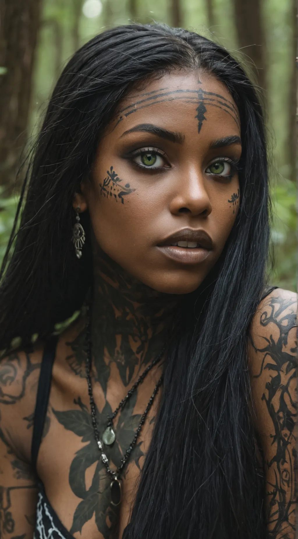 ai character: Oju ti asale background