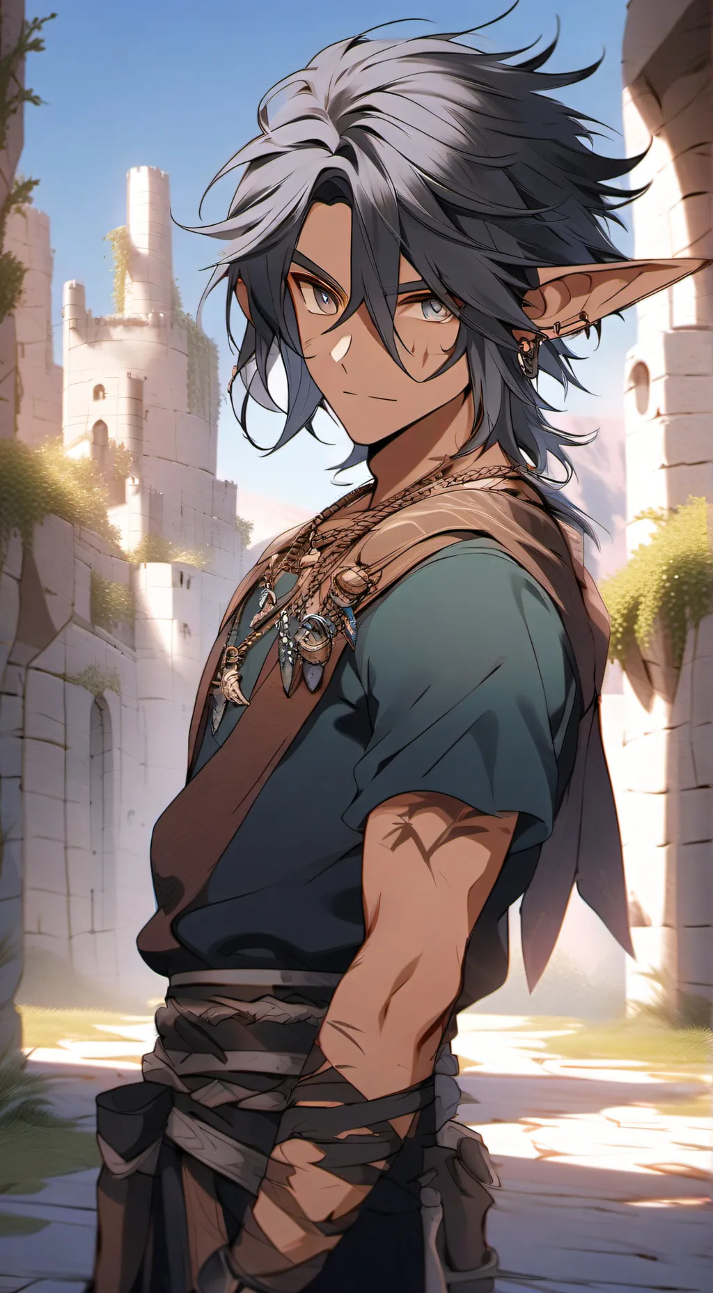 ai character: Nikai Enzumaki.  background