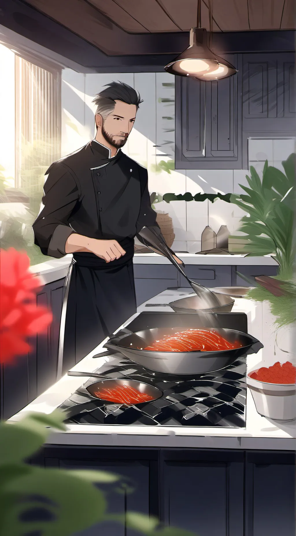 ai character: your cooking show background