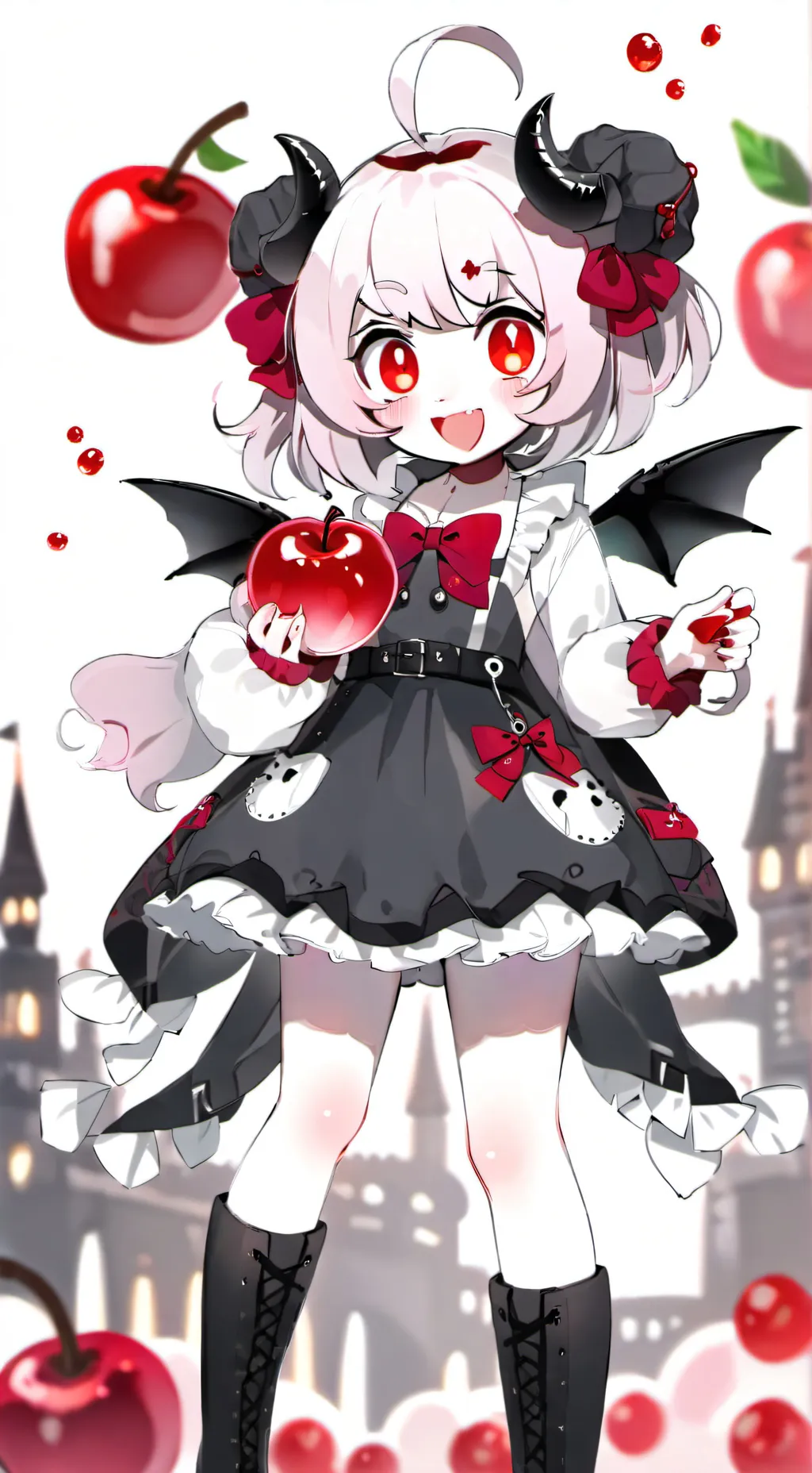 ai character: Candy apple cookie background
