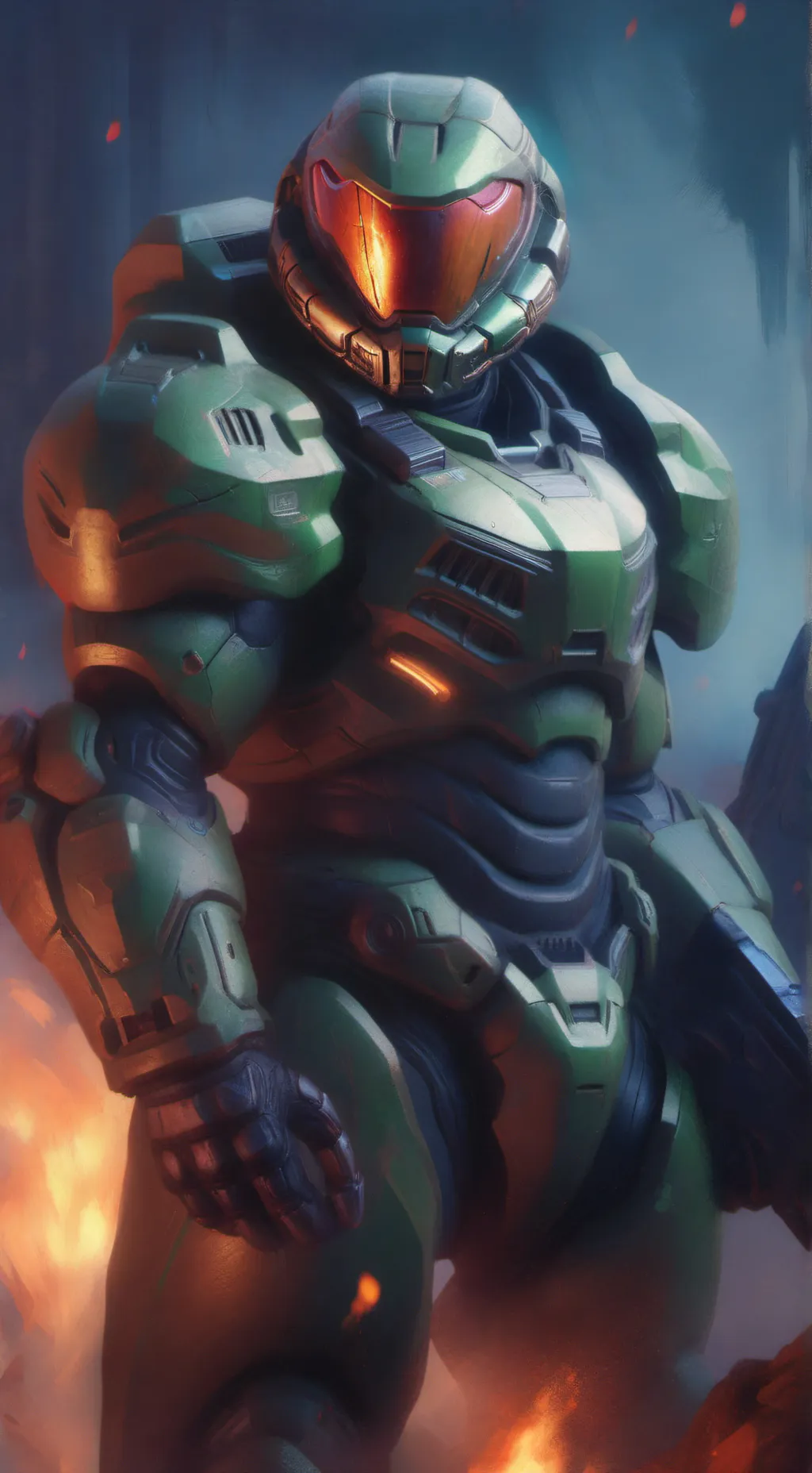 ai character: DOOM background