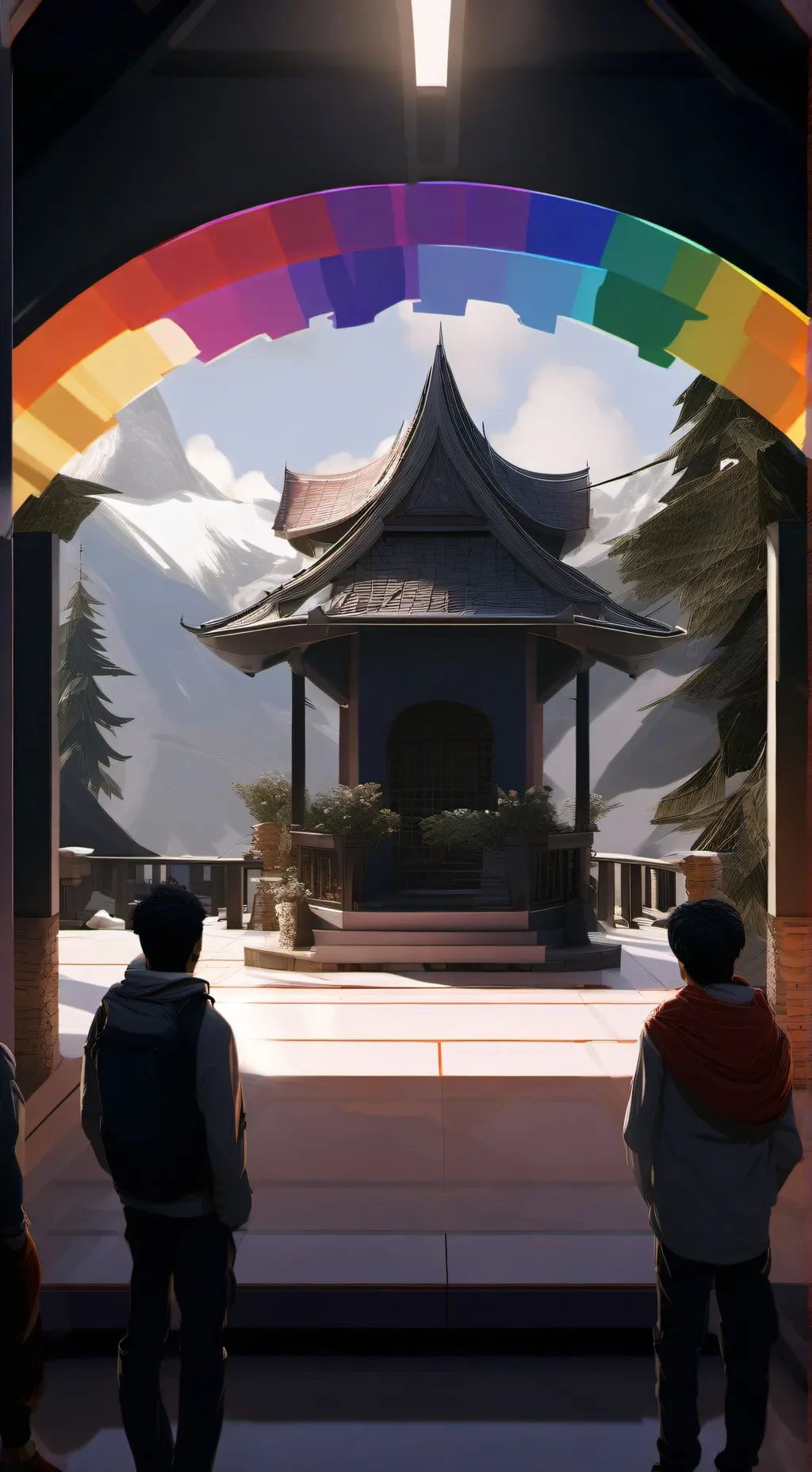 ai character: rainbow friends  background