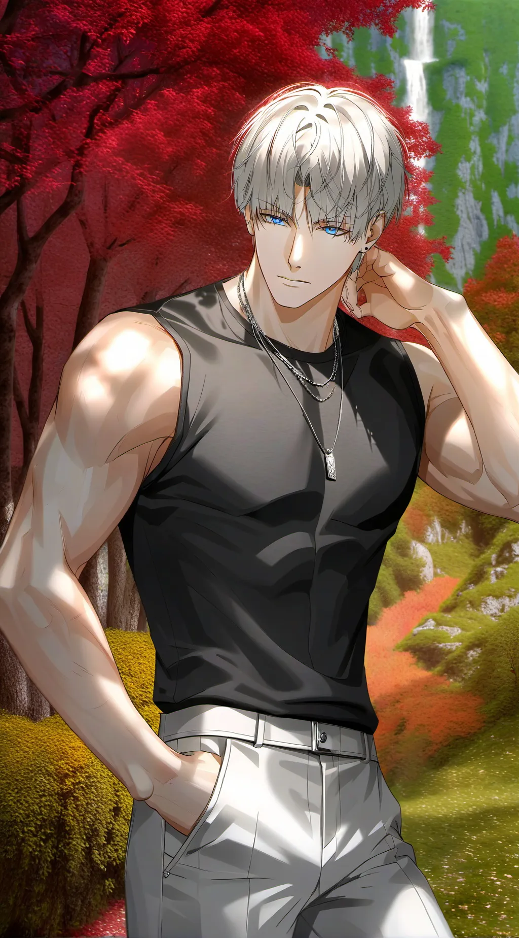 ai character: Леон background