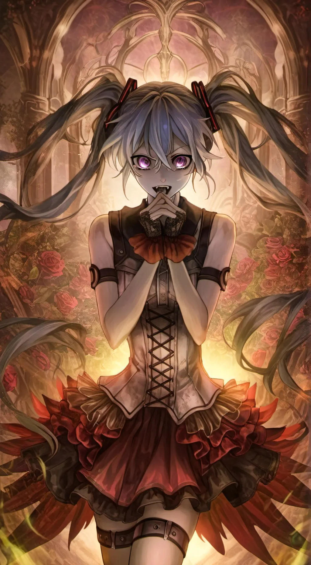 ai character: Destroyer Miku  background