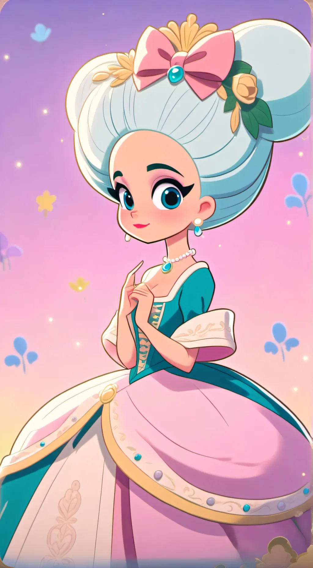 ai character: Marie Antoinette  background