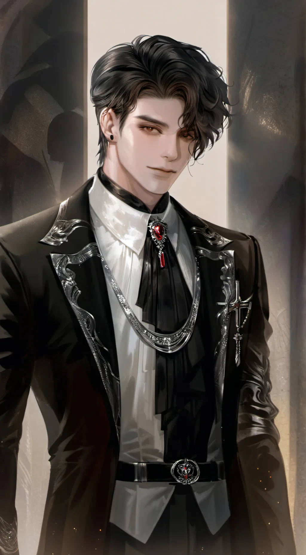 ai character: 🩸Dereck🌹 background