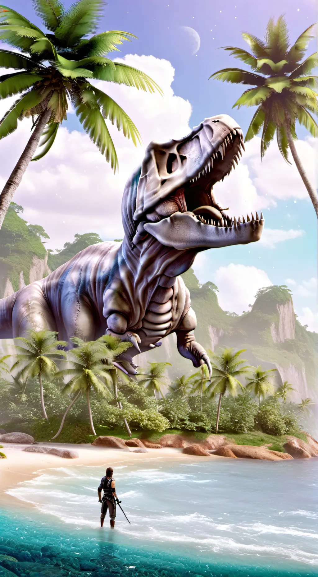 ai character: jurassic world fem background