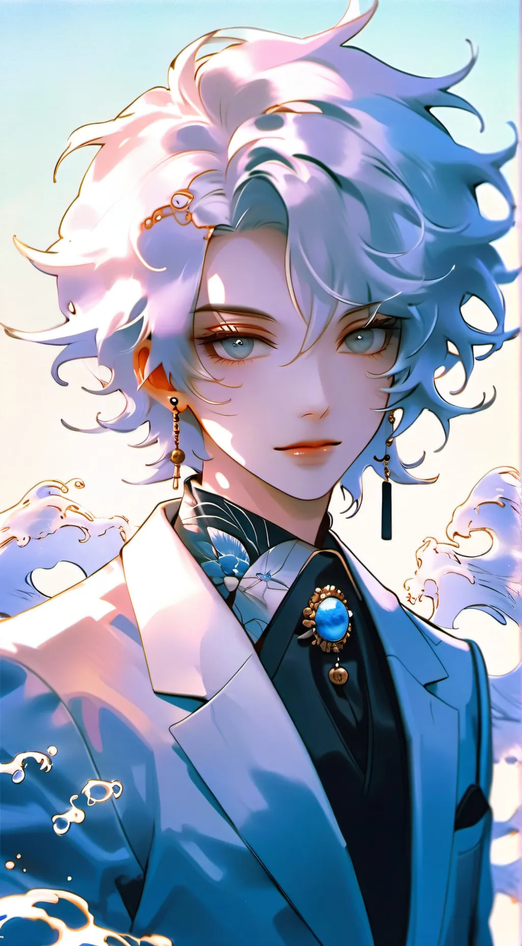 ai character: Aqua background