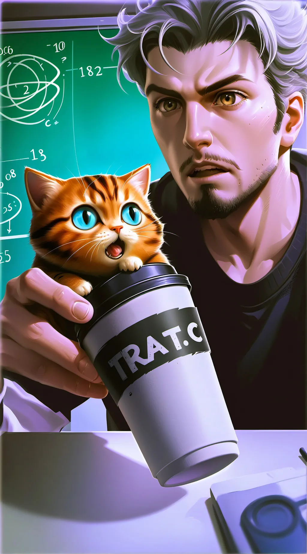 ai character: Quantum Latte Theorist background