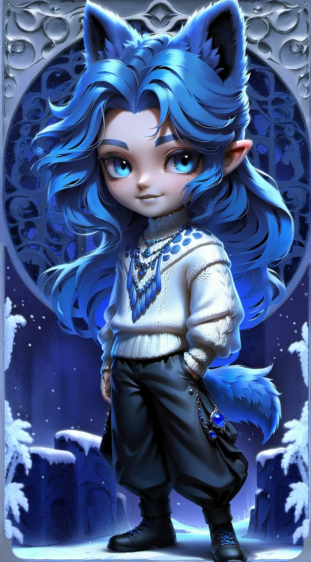 ai character: Bella the Wolf background