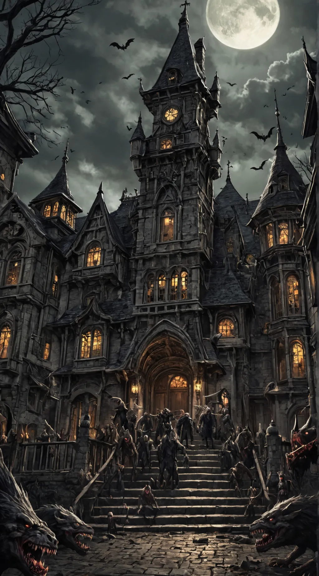 ai character: monster world  background