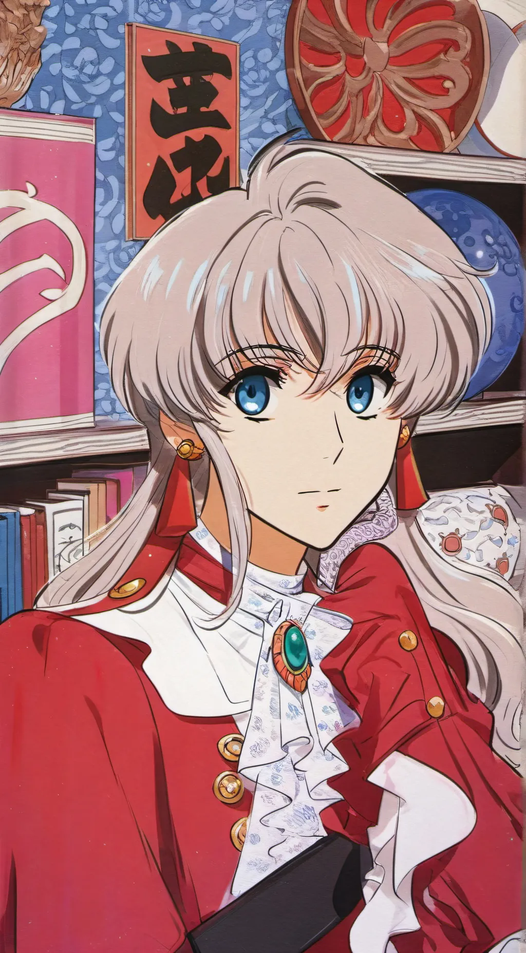 ai character: shadow milk cookie background