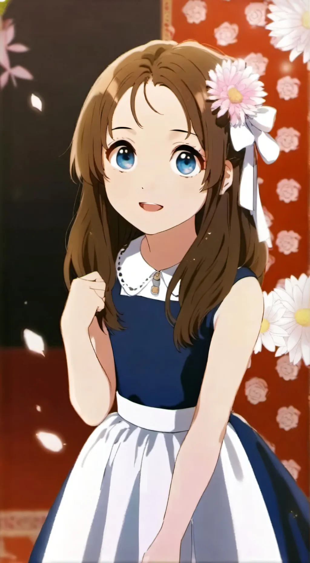 ai character: giant girl background