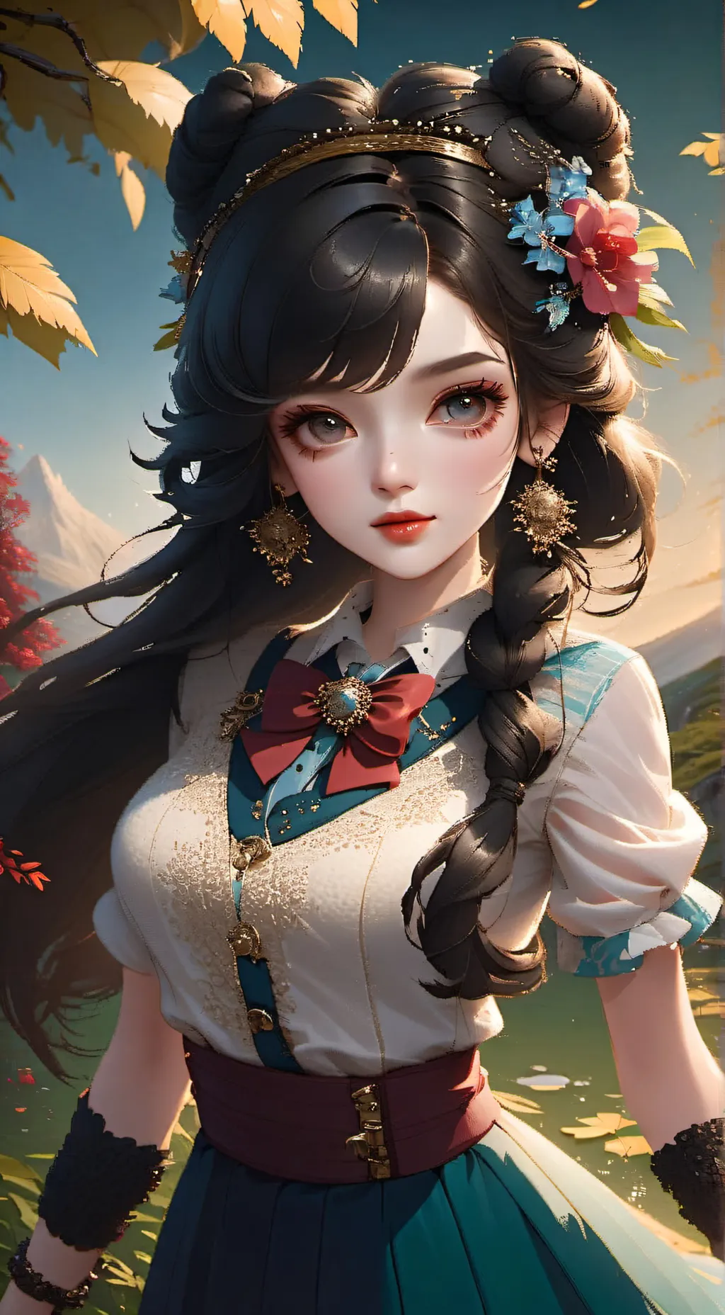 ai character: preppy girl background