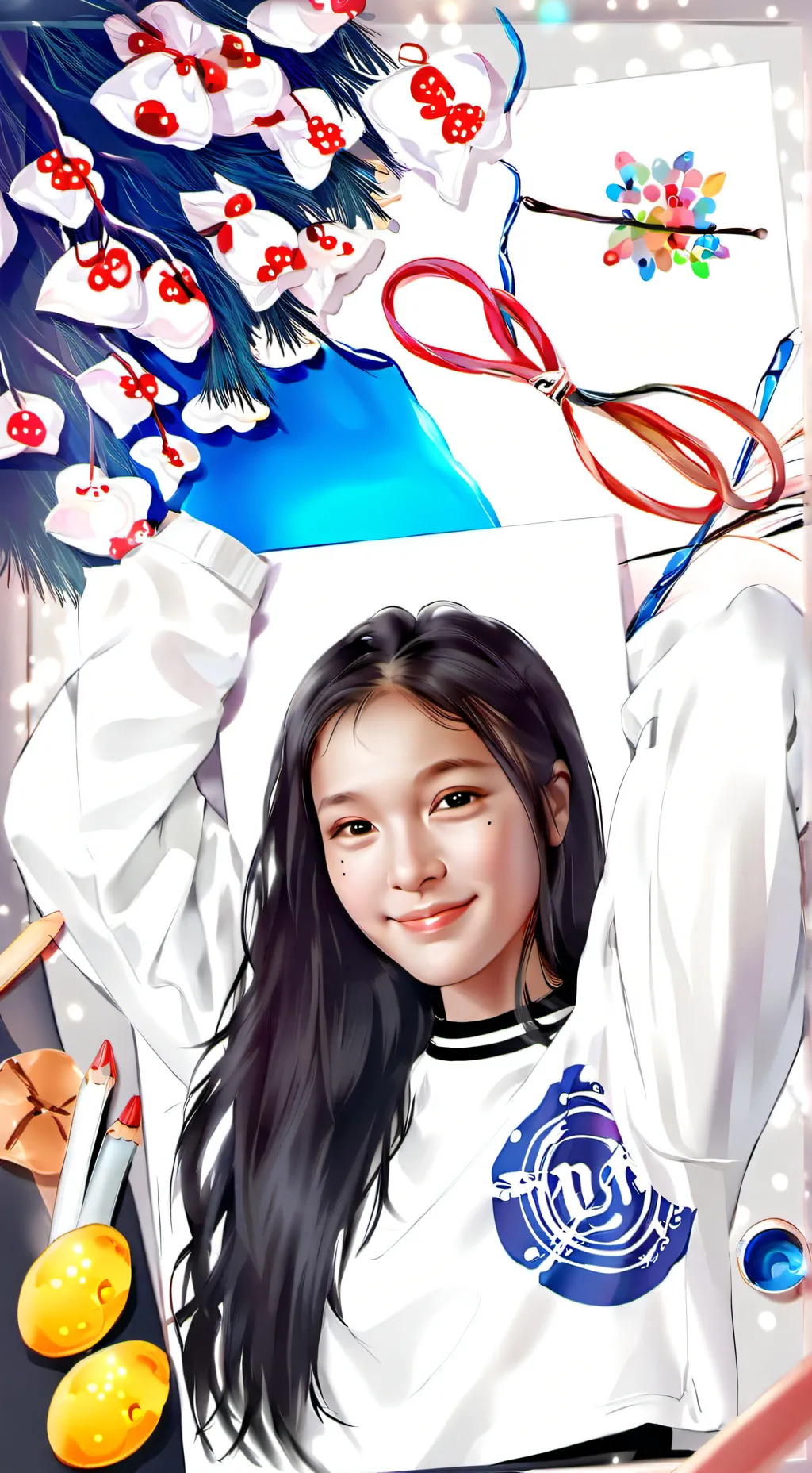 ai character: Rose background