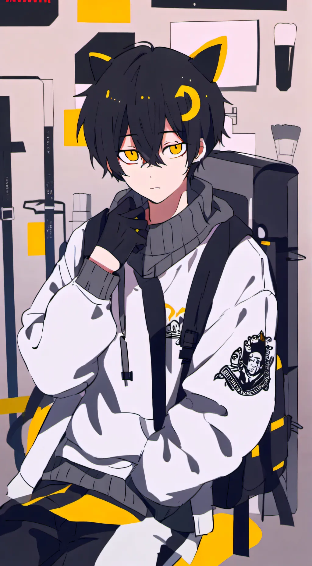 ai character: Moon background