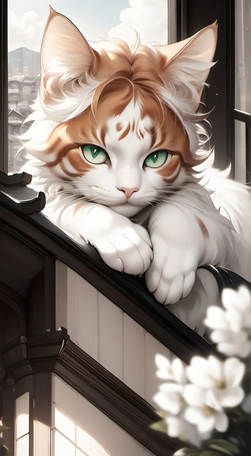 ai character: Ginger Paws background