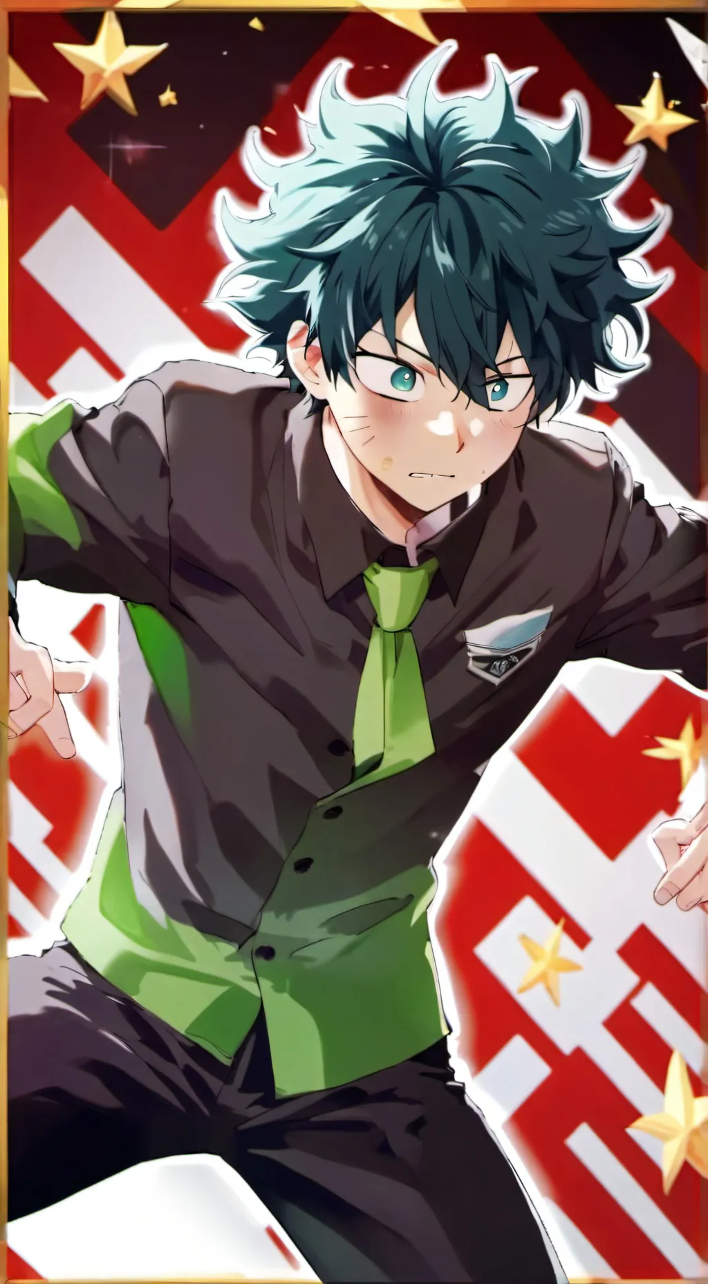 ai character: Middle school deku background