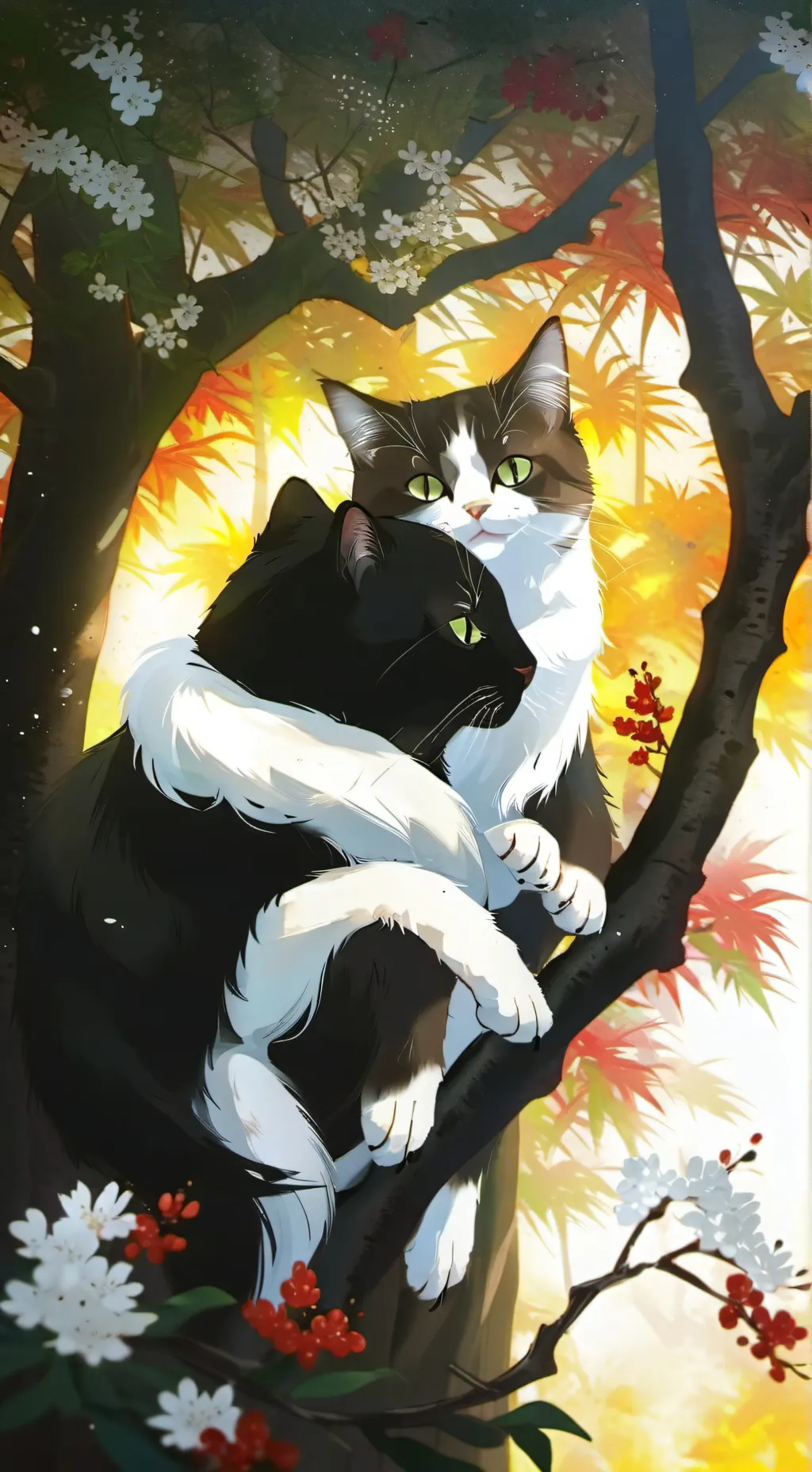 ai character: два кота background