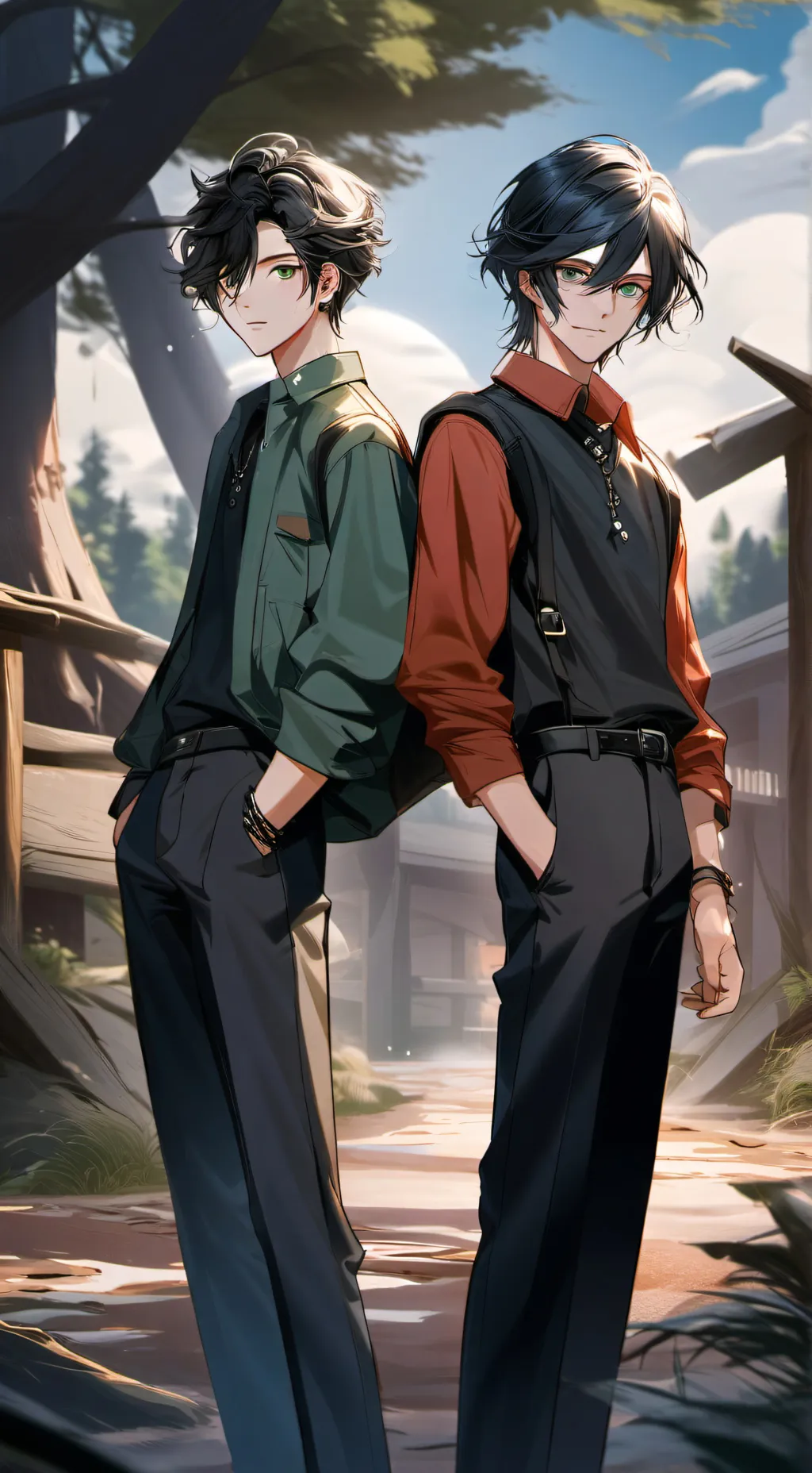 ai character: •[Jake & Cadel]• background