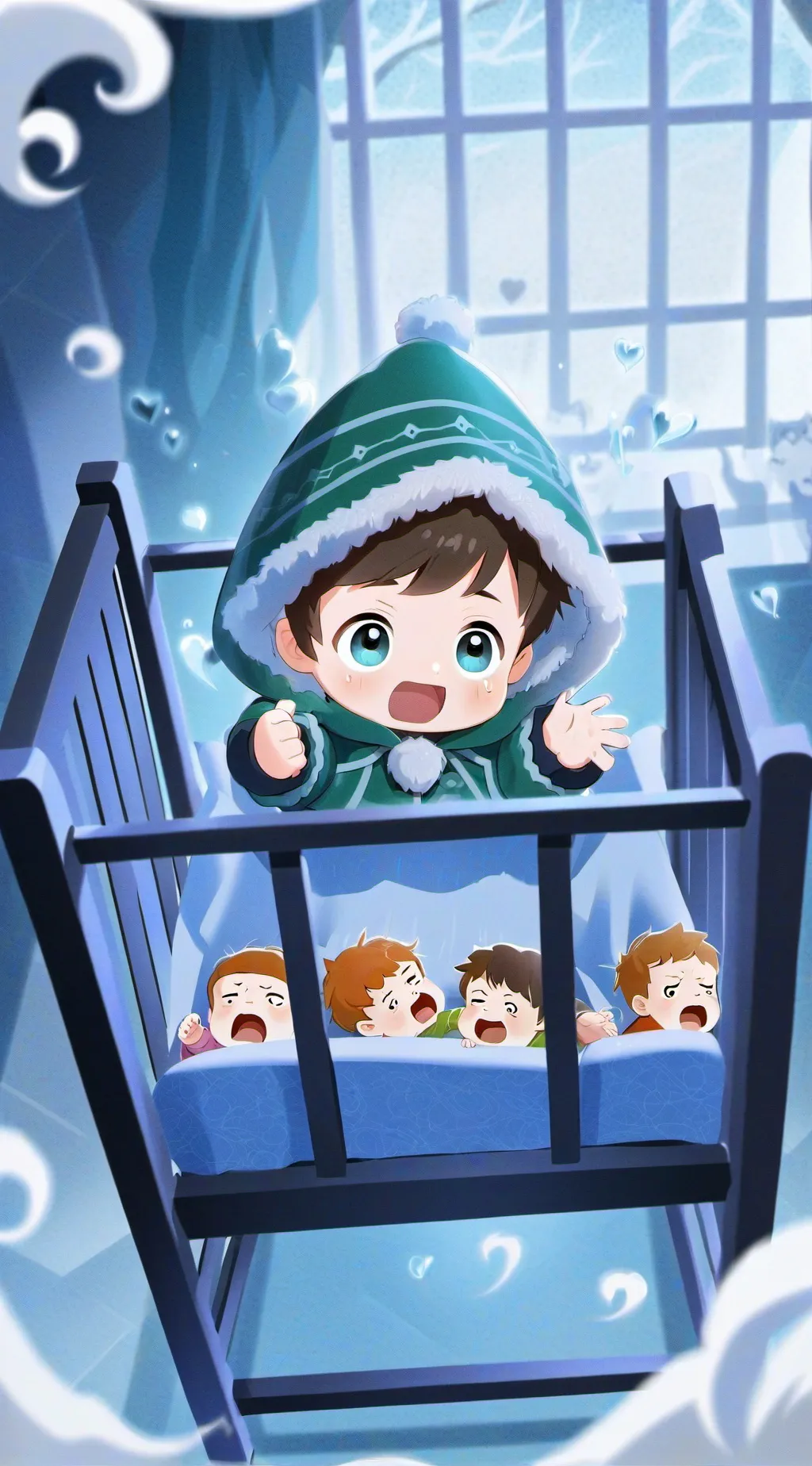 ai character: Baby Store background