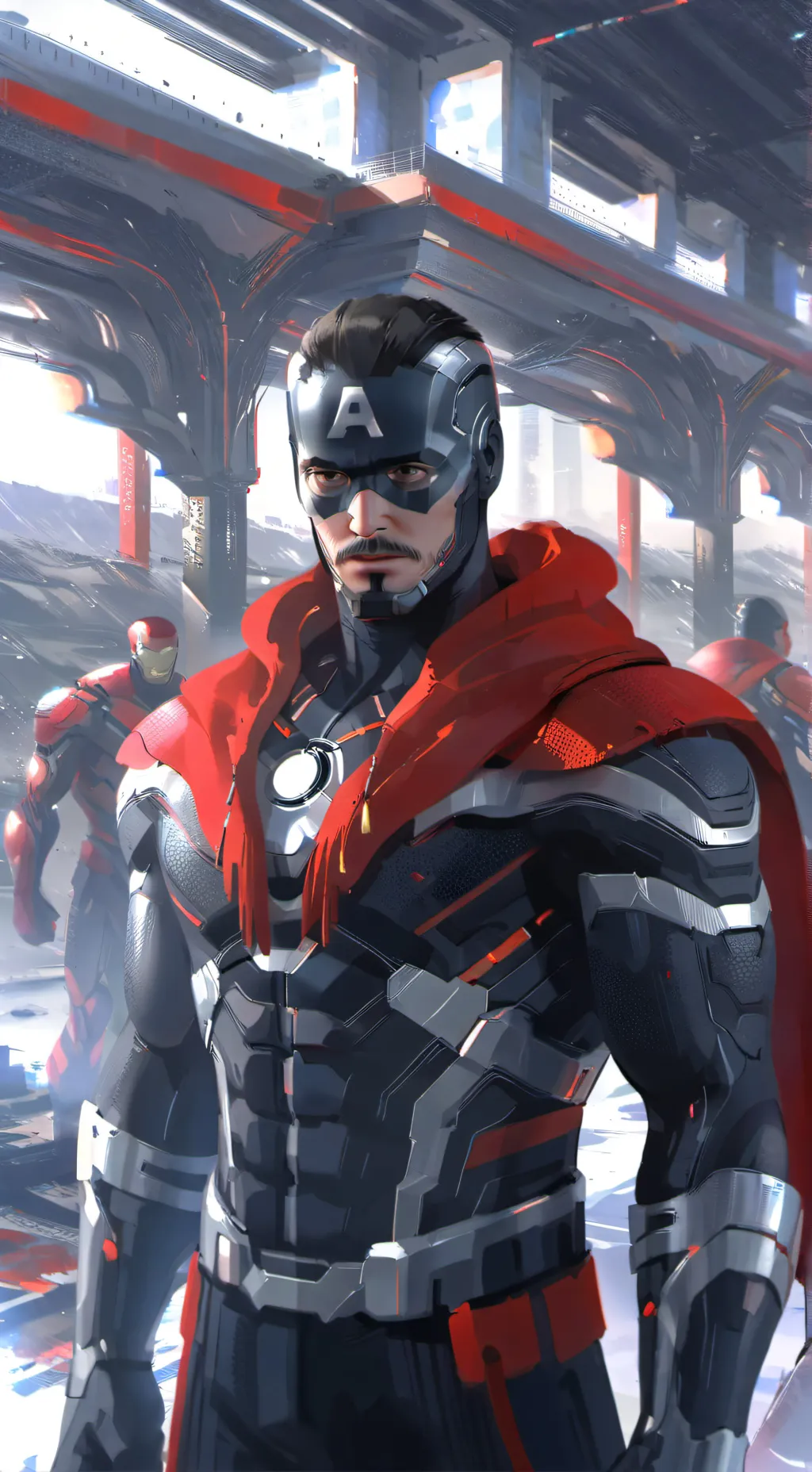 ai character: avengers background