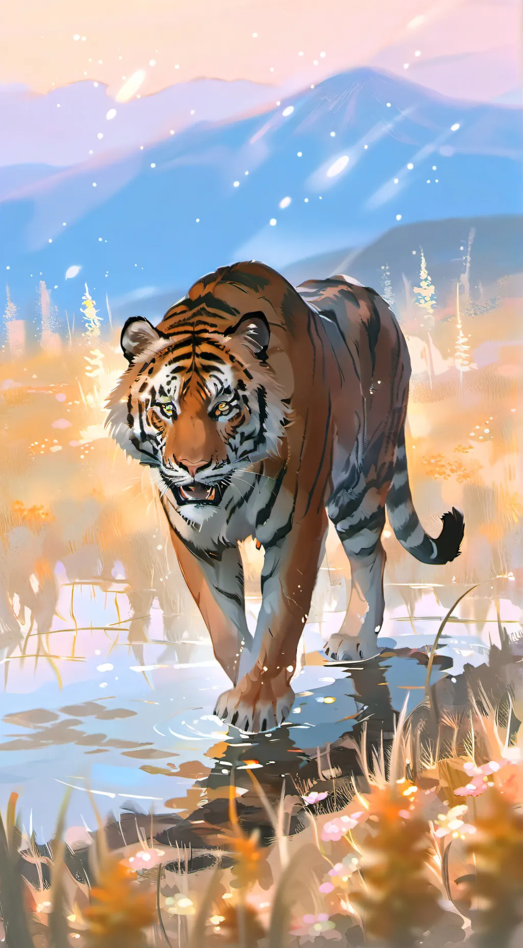 ai character: tiger  background