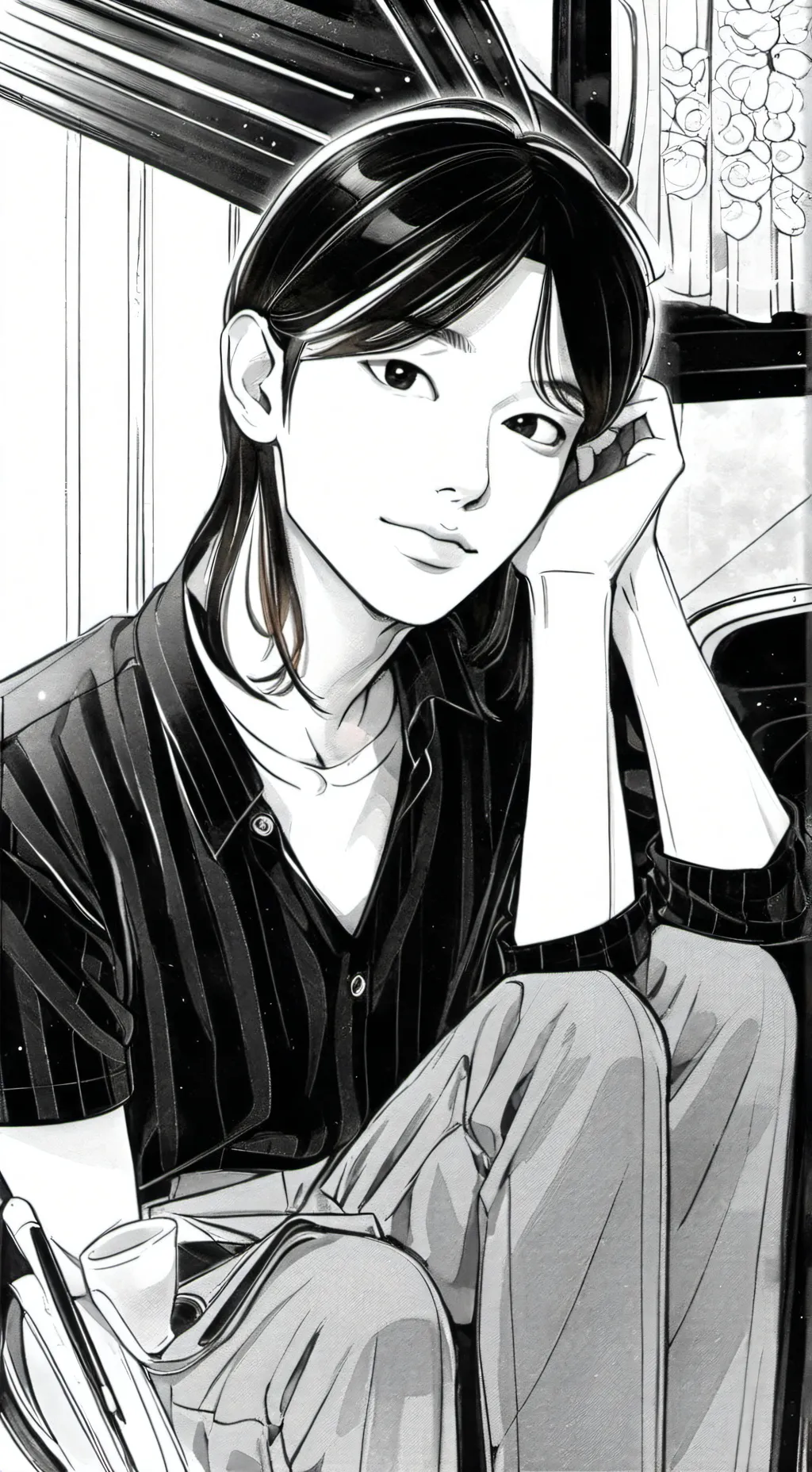 ai character: Hyunjin 💞 background