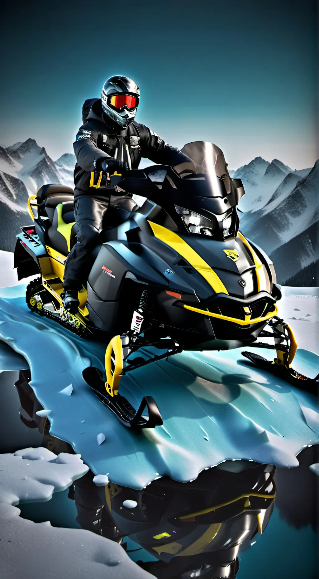 ai character: ski  doo background