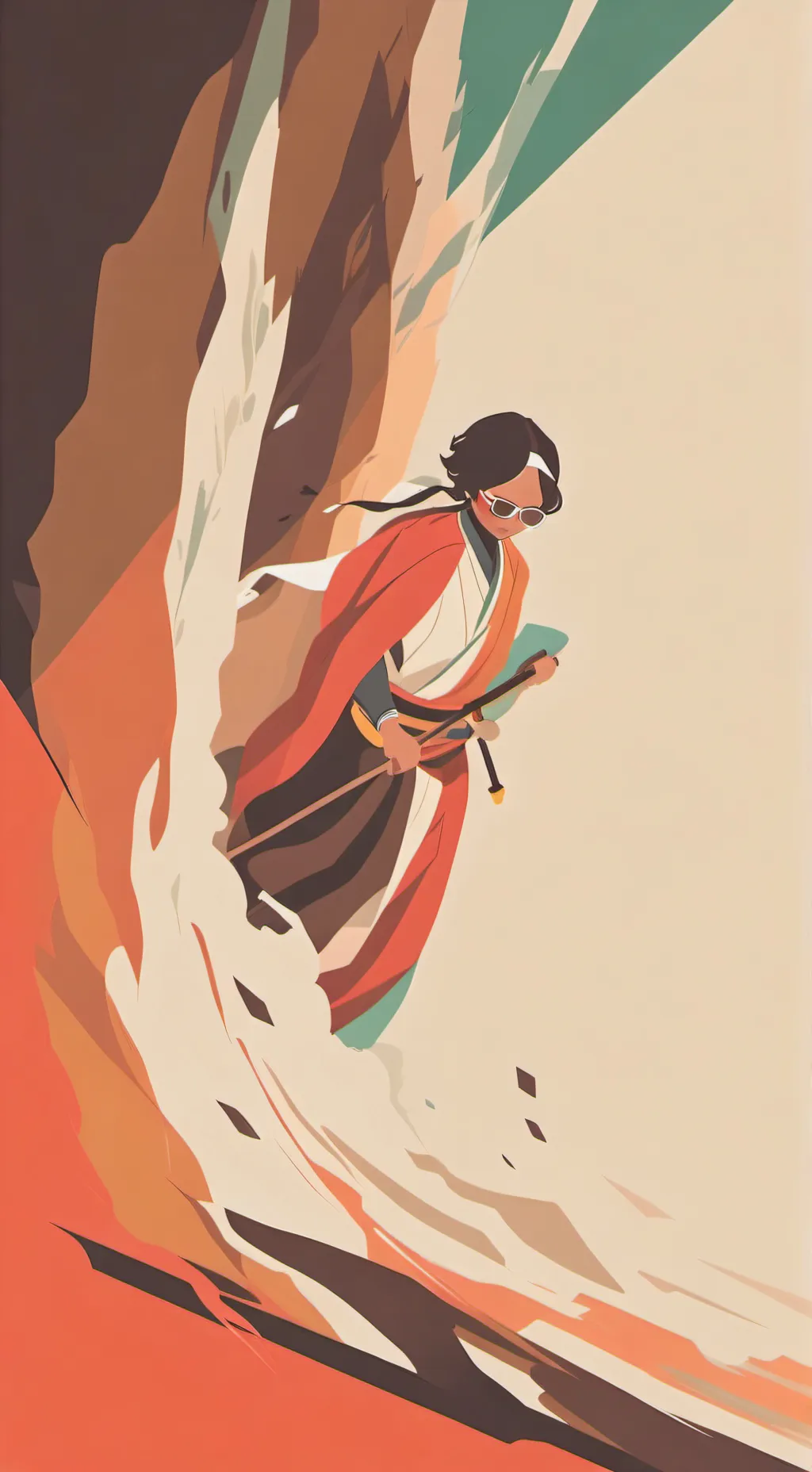 ai character: Crk beach background