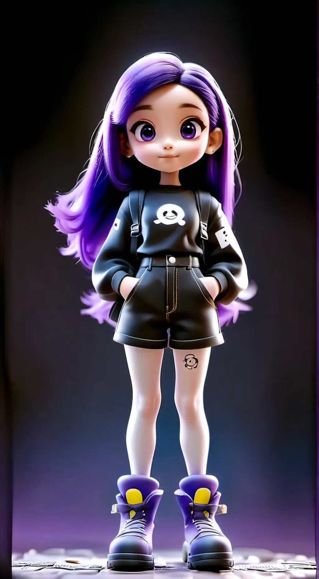 ai character: purple star  background