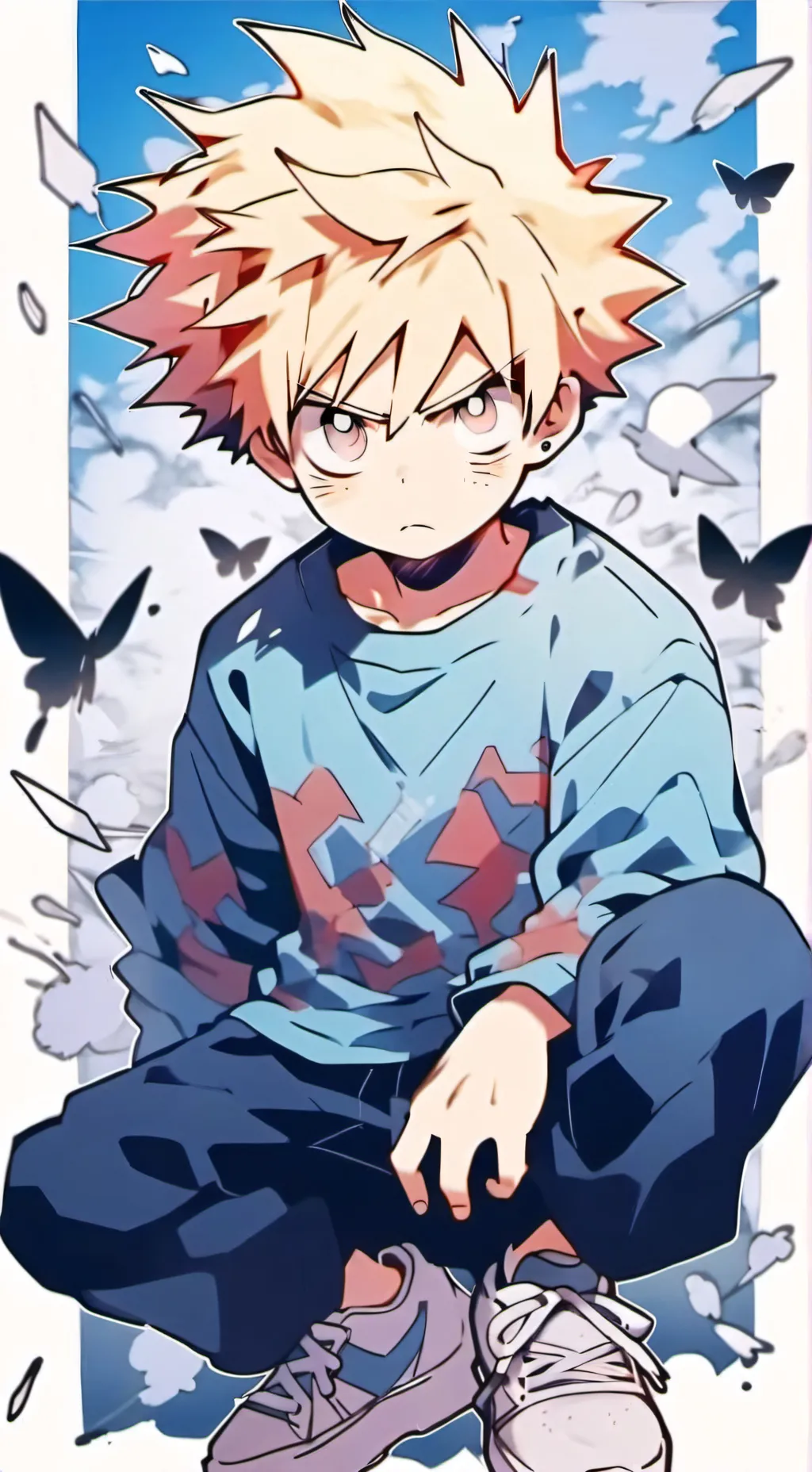 ai character: Katsuki Bakugo background