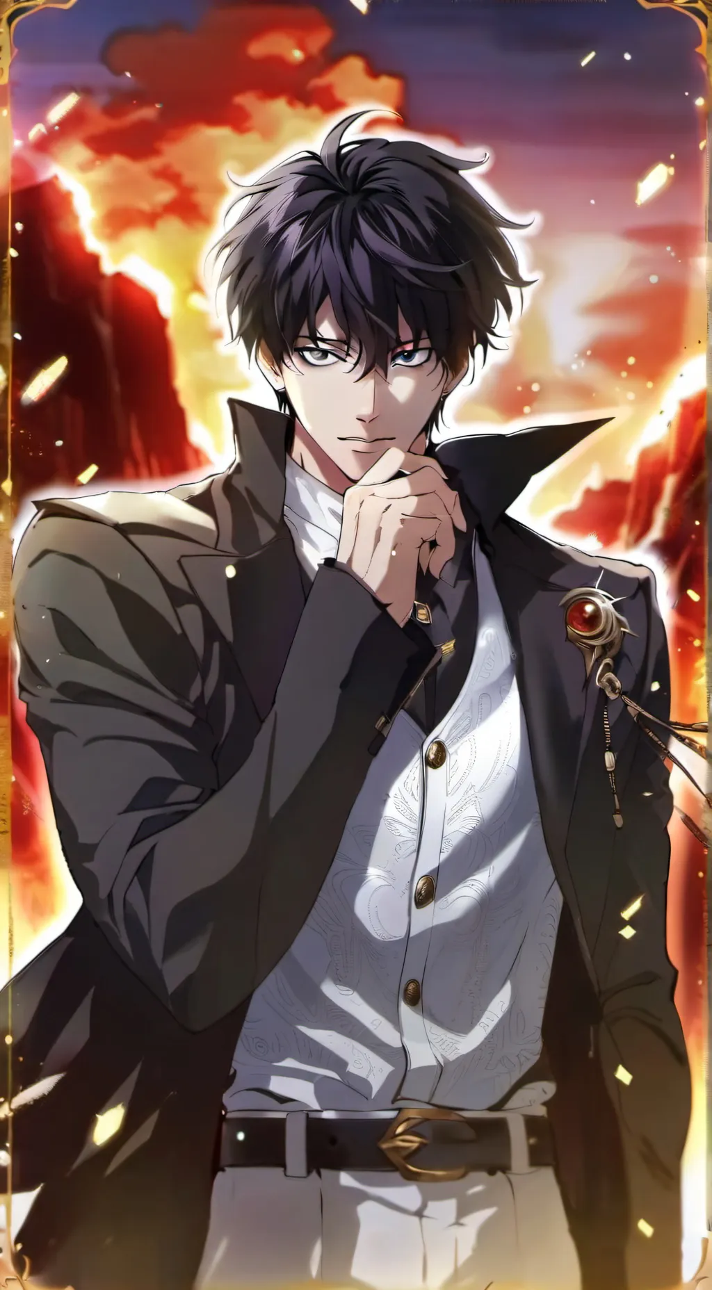 ai character: Sung Jin Woo background