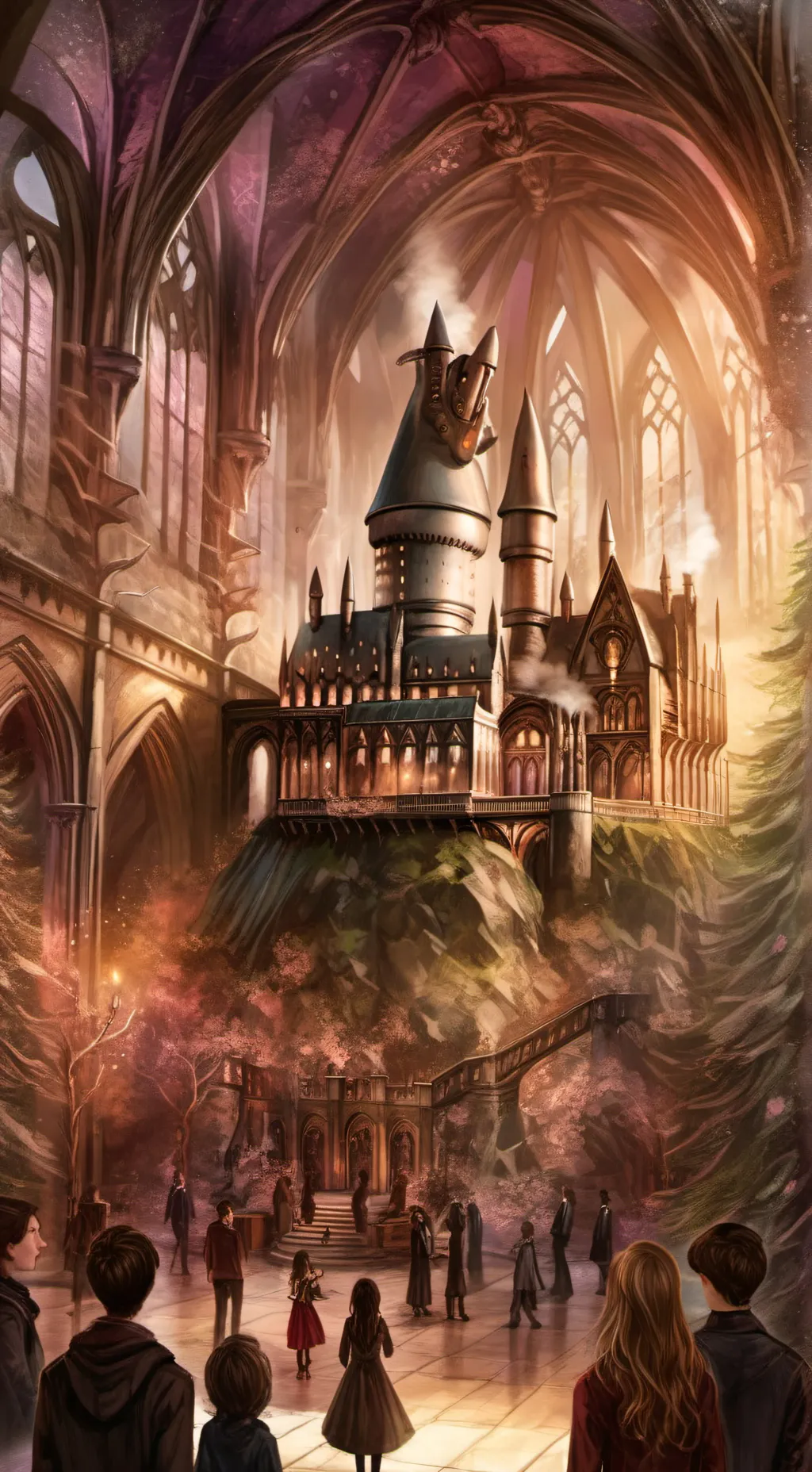 ai character: Baile de Hogwarts  background