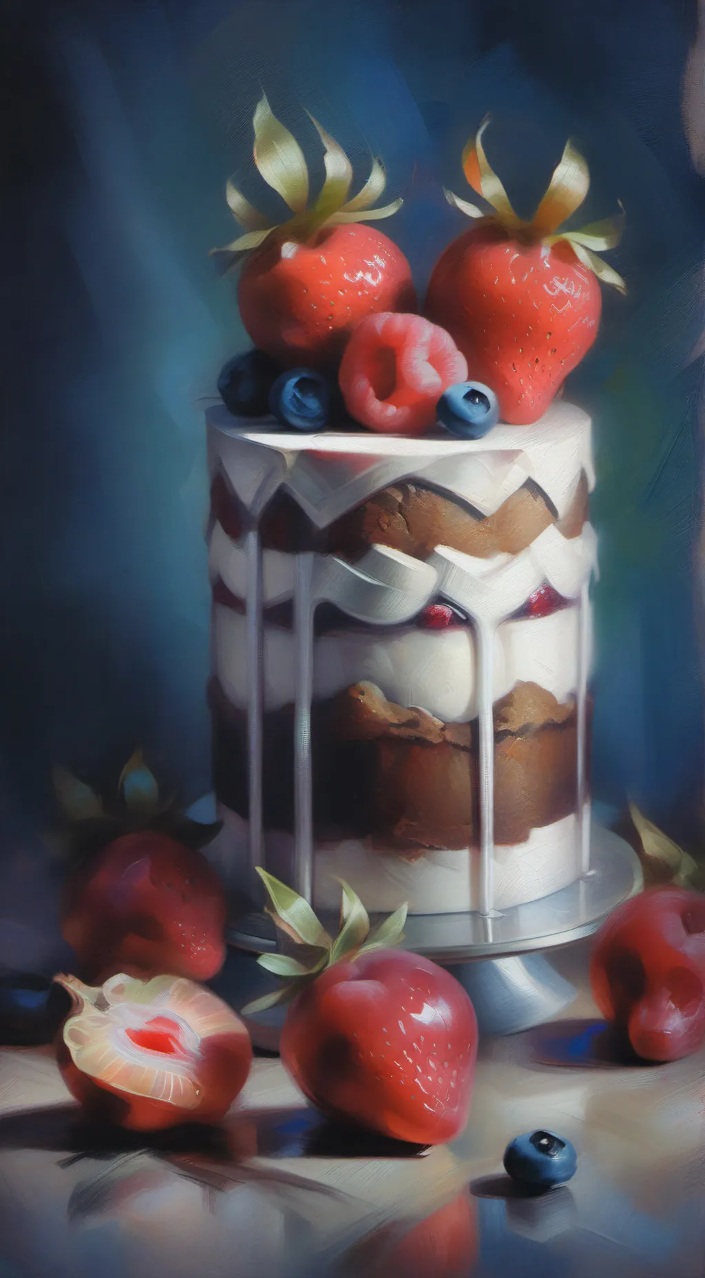 ai character: fruitcake background