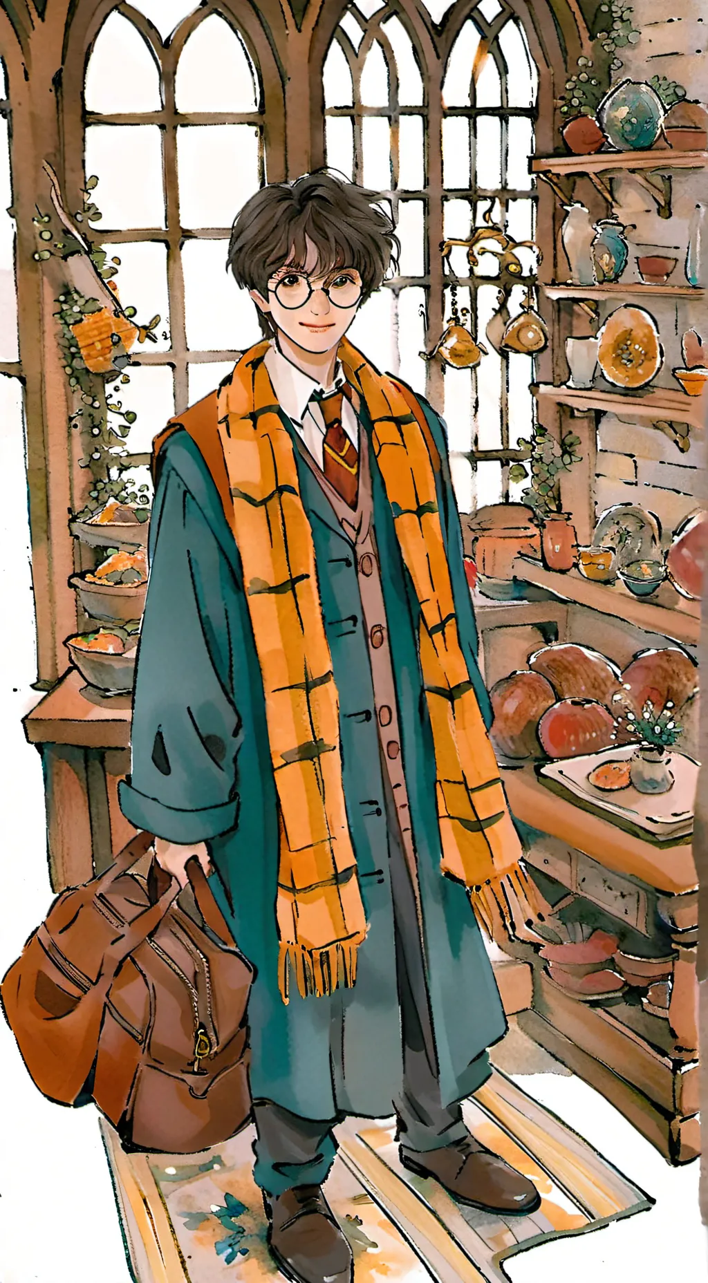 ai character: Harry x Malfoy background
