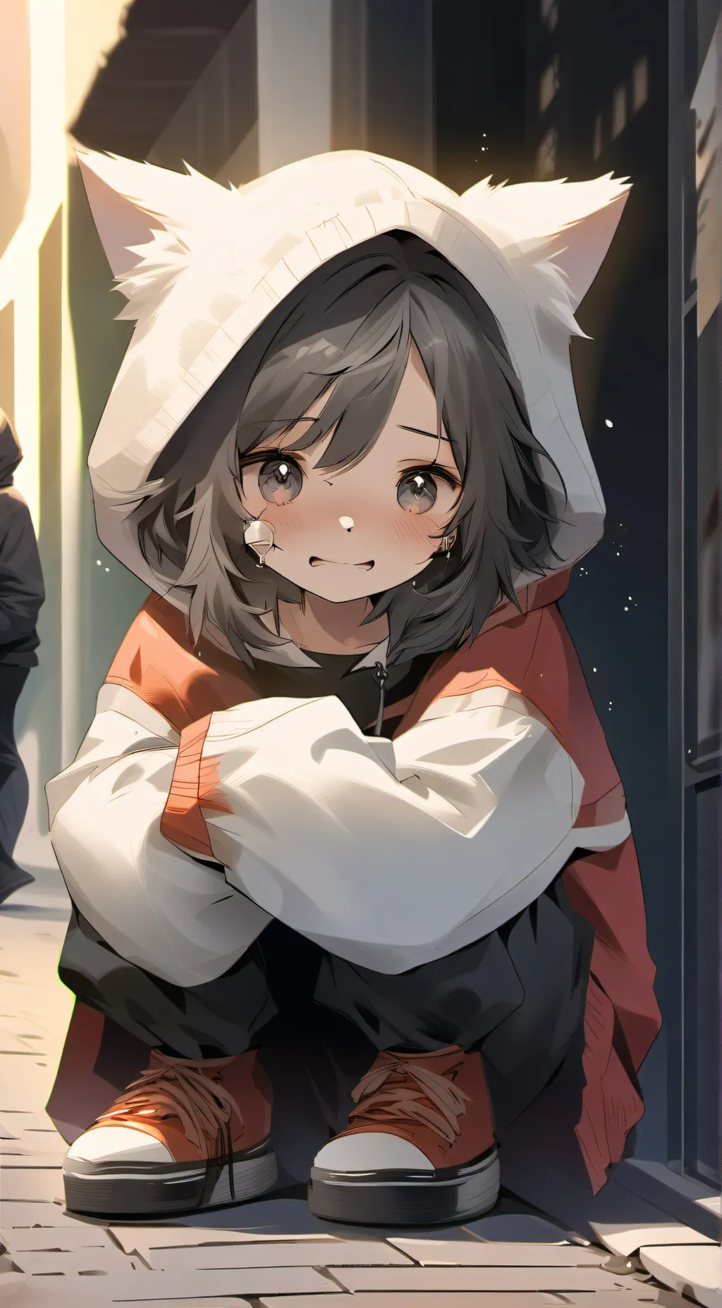 ai character: young woman background