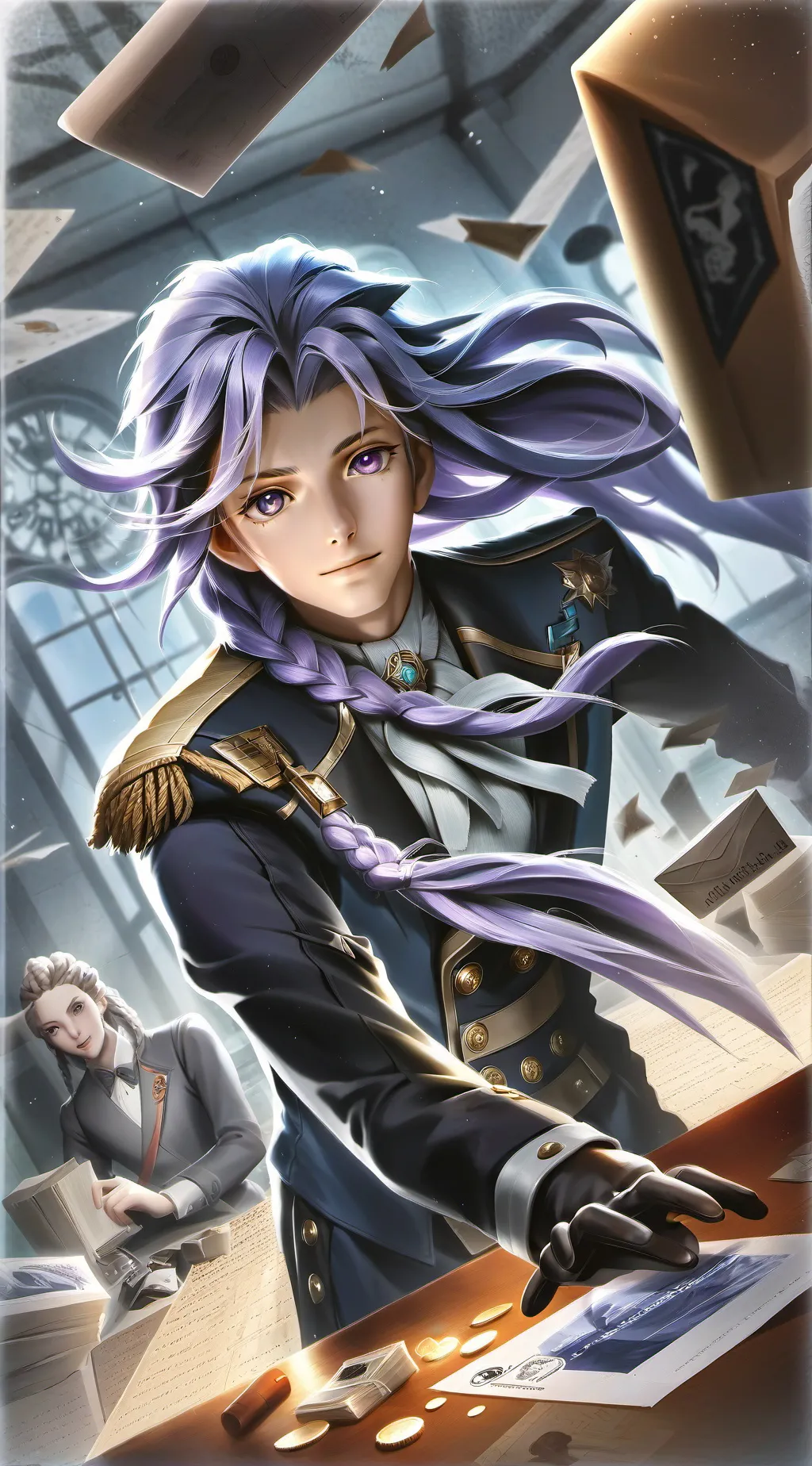 ai character: Violet Evergarden background